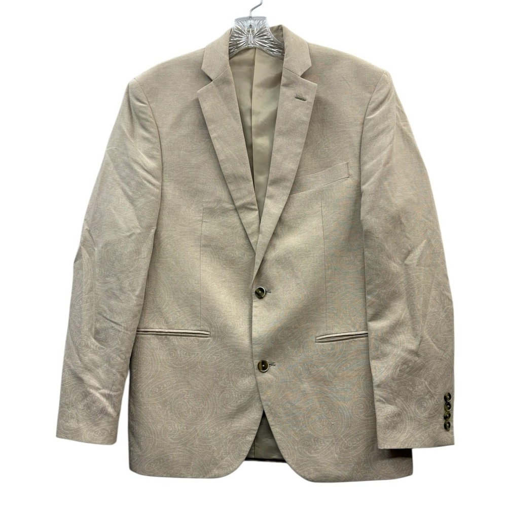 VanHeusen Mens Paisley Print Linen Blend‎ Everyday Workwear Blazer Jacket  38R